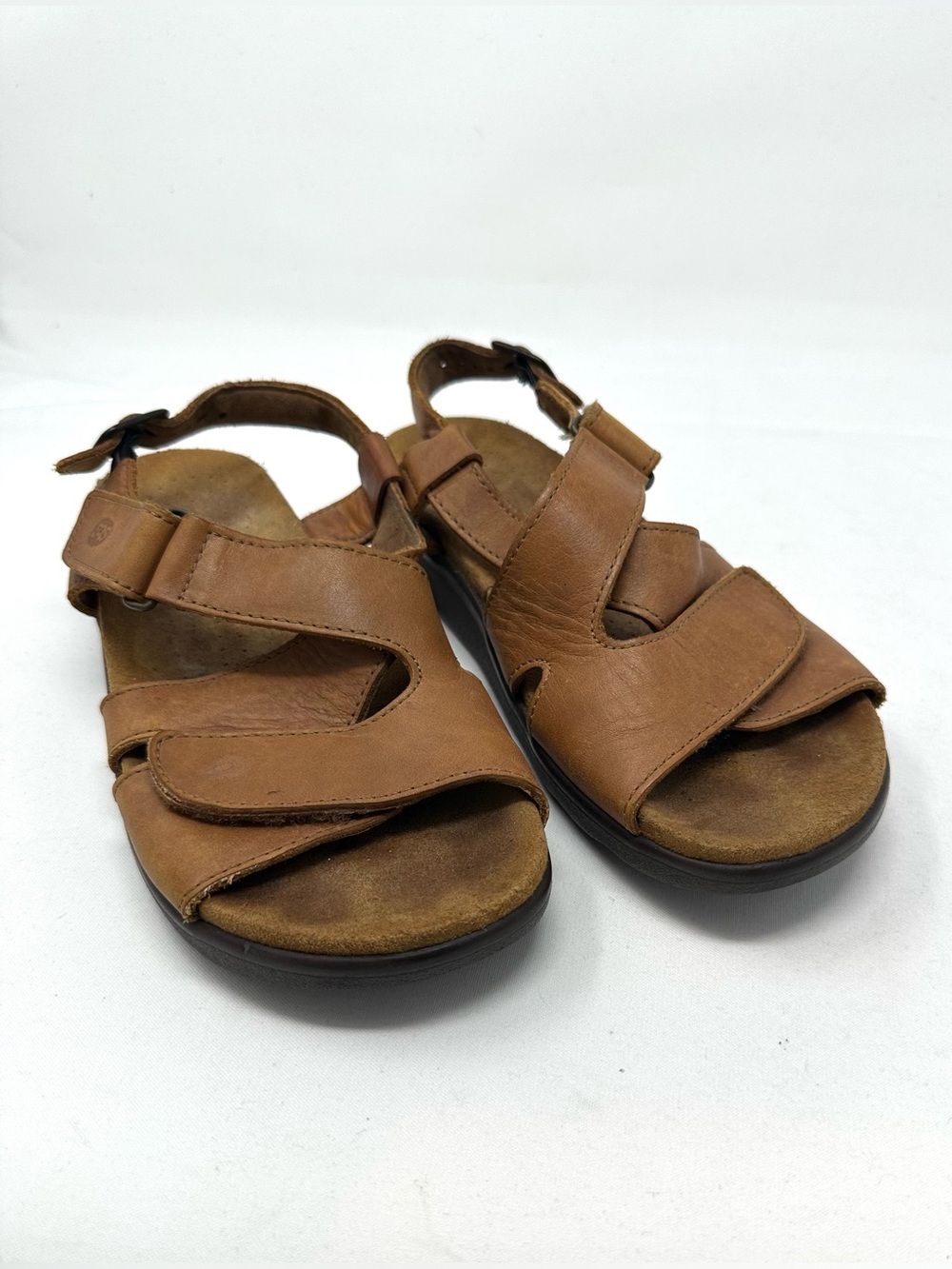 SAS Tripad Comfort Brown Leather Adjustable Strap Sandals Women Sz 7 - Picture 2 of 10